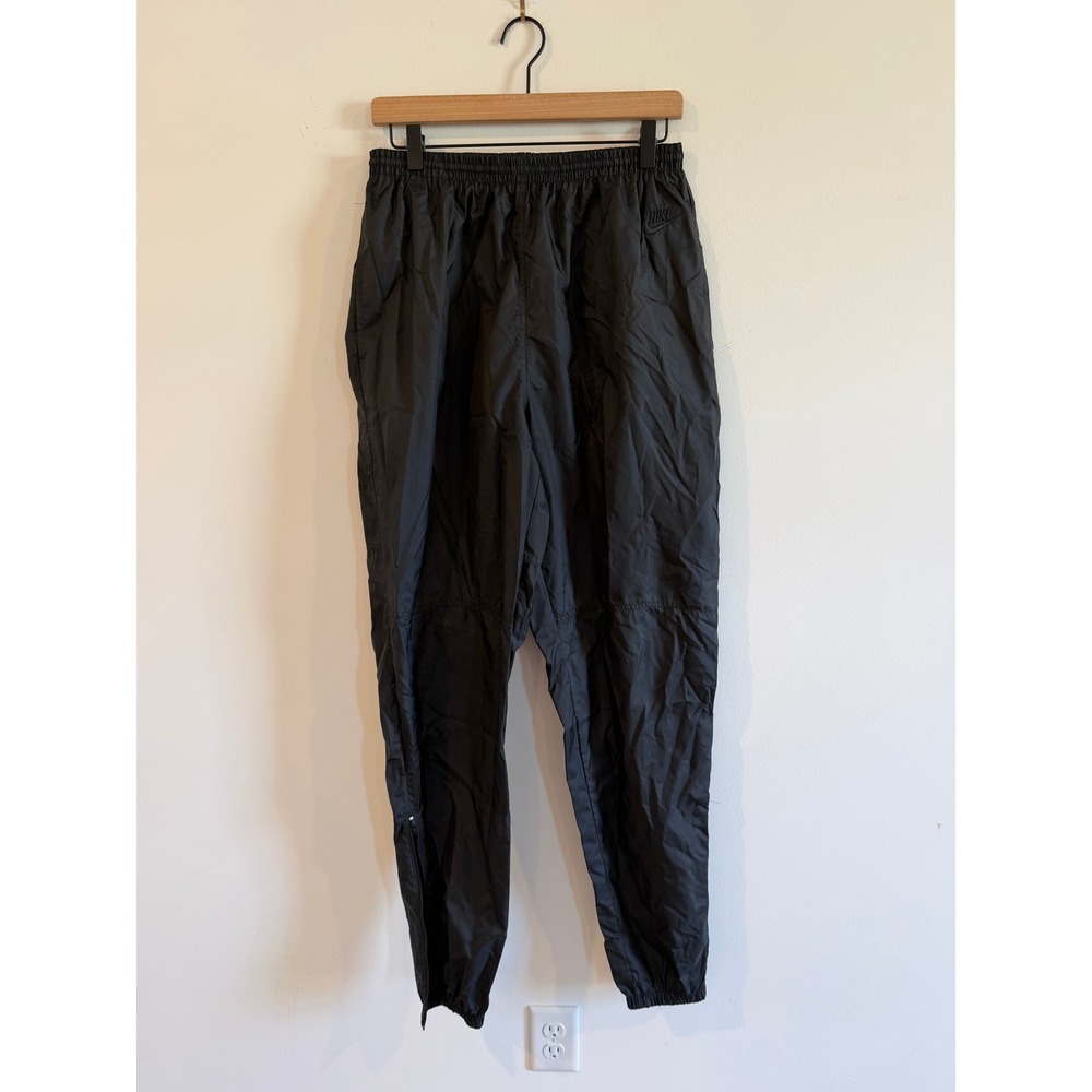 Vintage 90s Nike Mens XL Black Nylon Windbreaker Track Pants Joggers Gray Tag